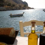 Greek tavern with view to the sea