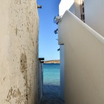 Narrow passage to the emerald Aegean Sea