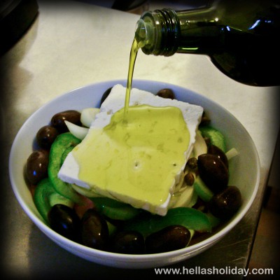 Greek Salad Recipe - Step 8: Olive Oil