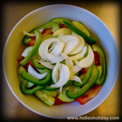 Greek Salad Recipe - Step 4: Onion