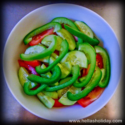 Greek Salad Recipe - Step 3: Green Pepper