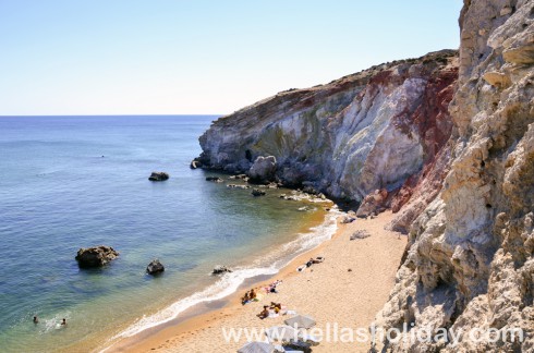 Paleochori beach in Milos, Greece