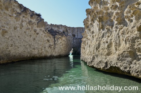 Papafragkas beach in Milos, Greece