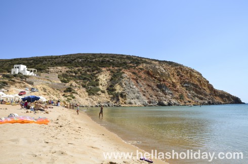Provatas beach in Milos, Greece