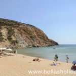 Provatas beach in Milos, Greece