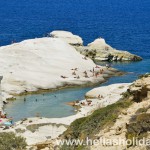 Sarakiniko beach in Milos, Greece