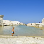 Sarakiniko beach in Milos, Greece