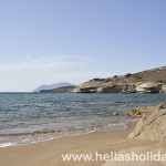 Triades beach in Milos, Greece