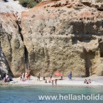 Tsigrado beach in Milos, Greece