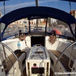 Our training yacht moored at the port of Aegina